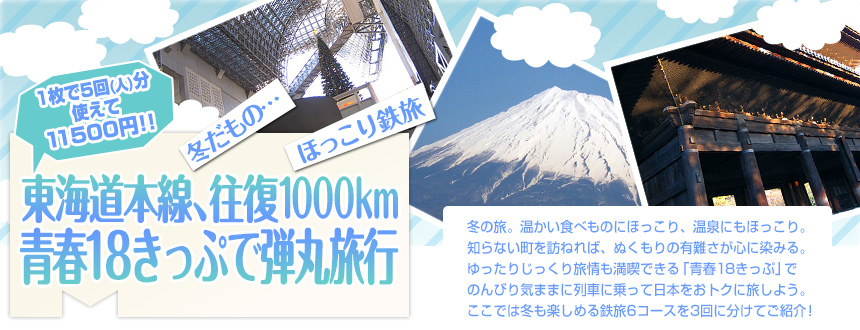 冬だもの… ほっこり鉄旅 東海道本線、往復1000km 青春18きっぷで弾丸旅行