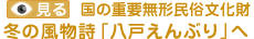 国の重要無形民俗文化財 冬の風物詩「八戸えんぶり」へ