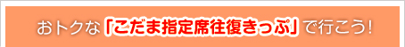 おトクな「こだま指定席往復きっぷ」で行こう！