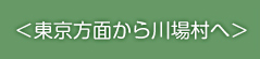 ＜東京方面から川場村へ＞