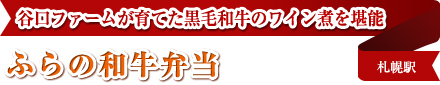 谷口ファームが育てた黒毛和牛のワイン煮を堪能 ふらの和牛弁当 札幌駅