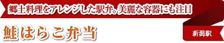 郷土料理をアレンジした駅弁。美麗な容器にも注目｜鮭はらこ弁当｜新潟駅