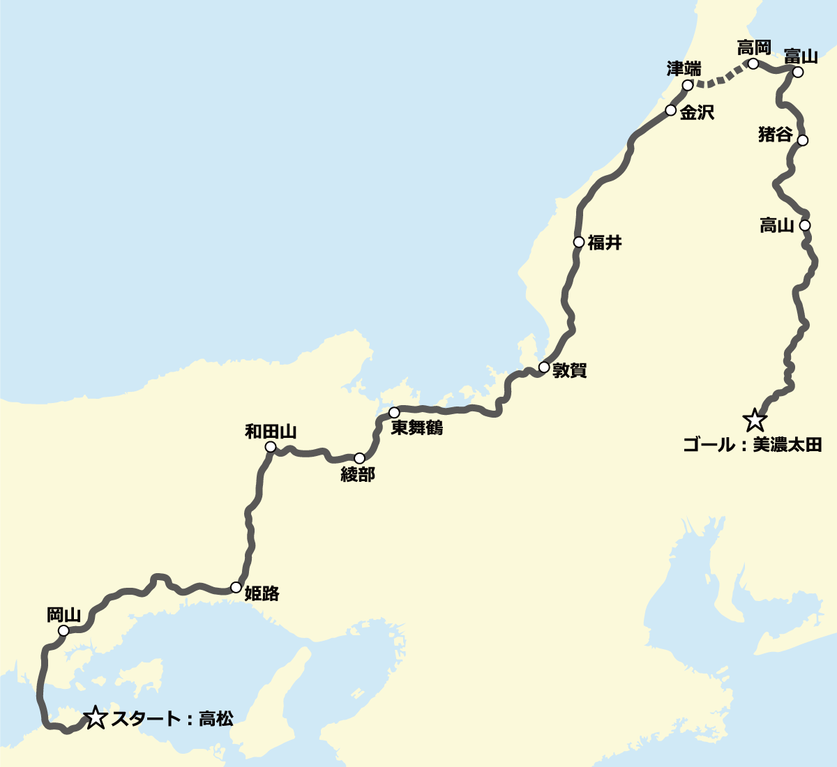 青春18きっぷで行くJR四国＜高松駅発＞の最長ルートに挑戦！今回の路線図