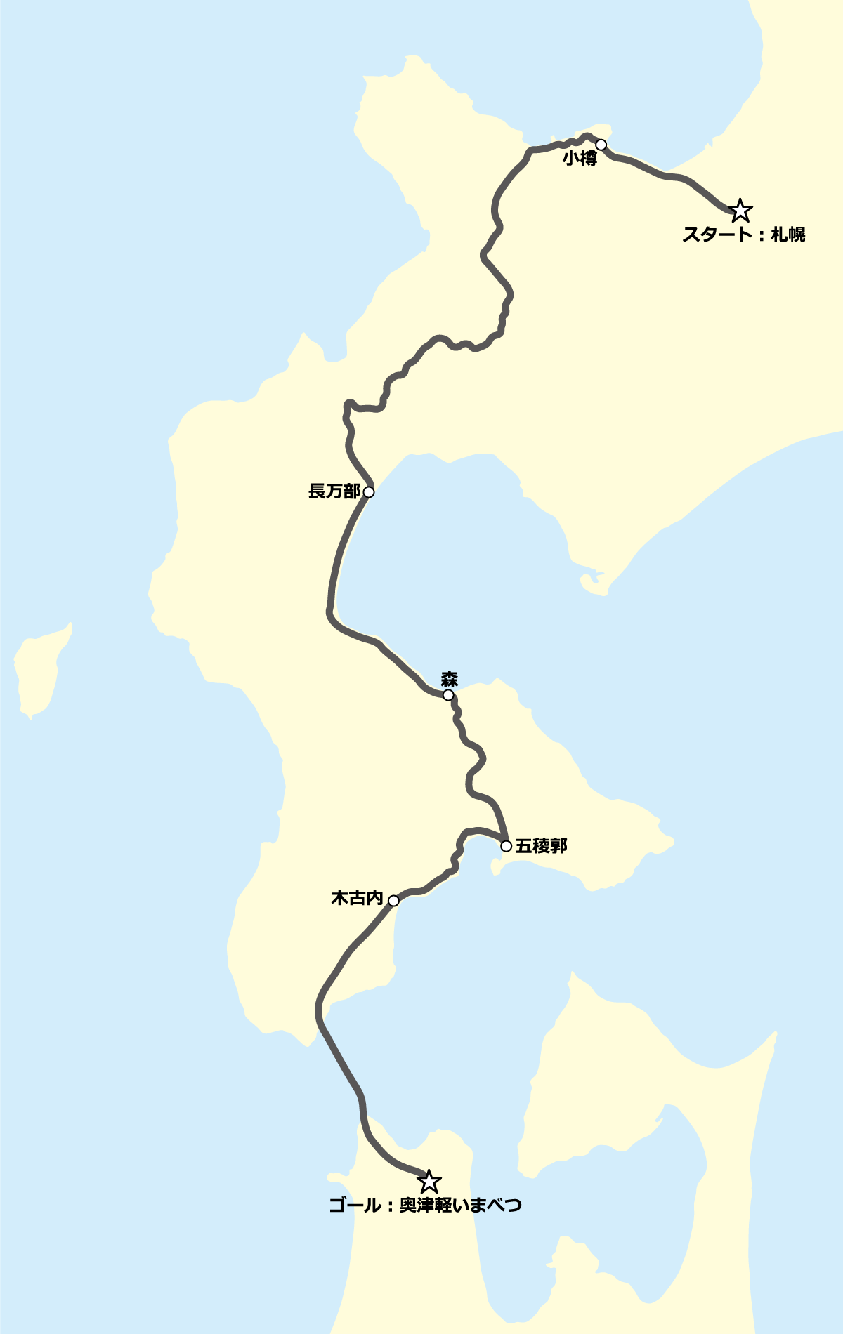 青春18きっぷで行くJR北海道＜札幌駅発＞の最長ルートに挑戦！今回の路線図