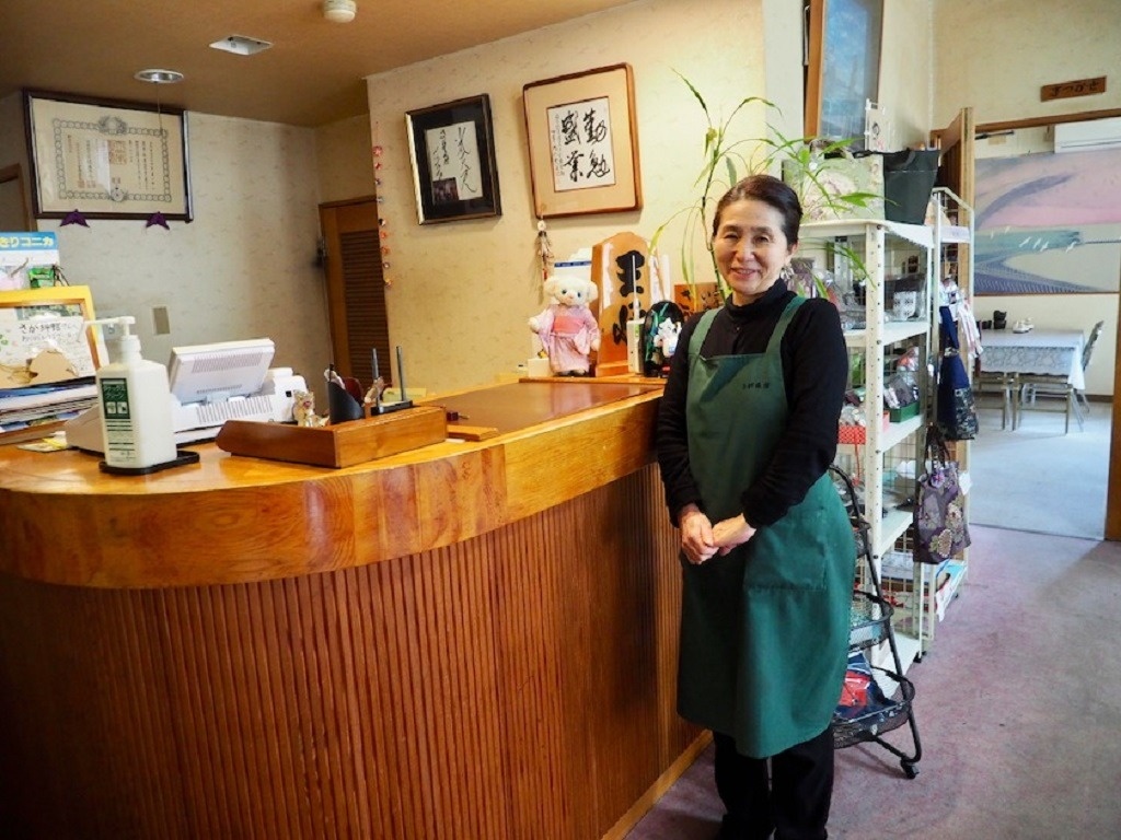 さが旅館　女将の佐賀典子さん