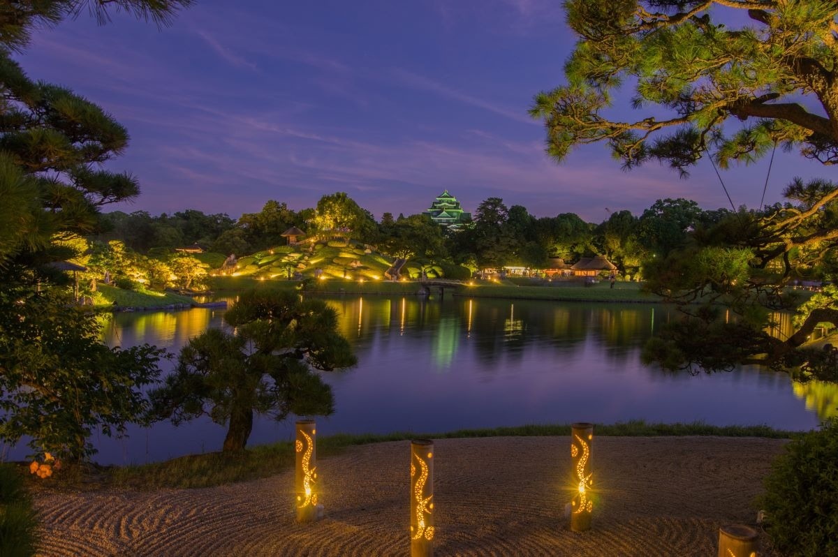 岡山後楽園　ライトアップ