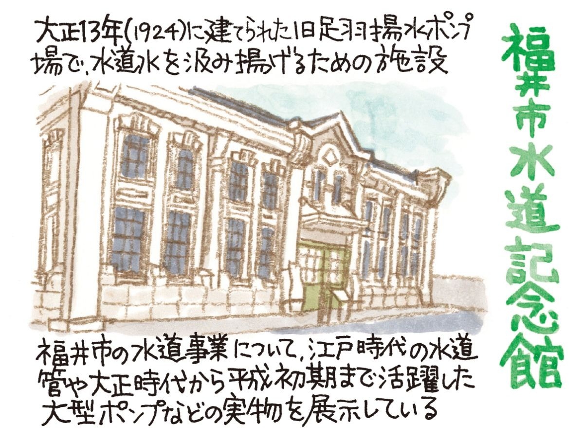 福井市水道記念館　イラスト