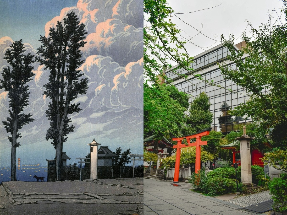 川瀬巴水『神田明神境内』1926年作