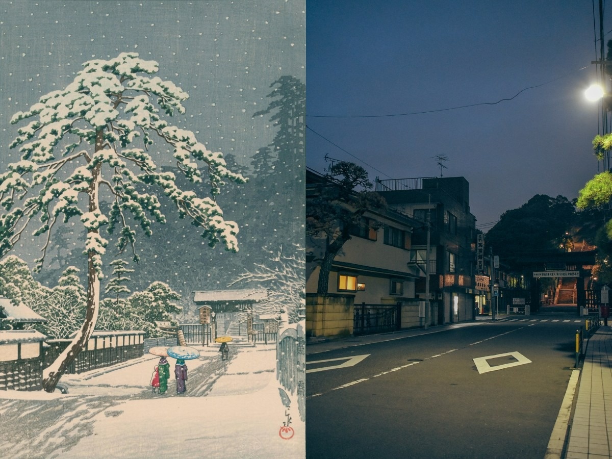 川瀬巴水「池上本門寺」