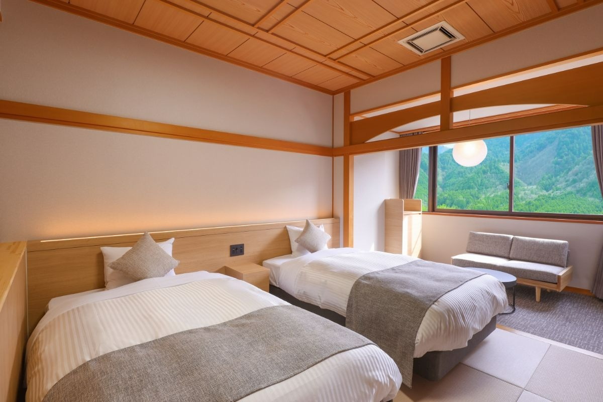 南木曽の自然を望むスタンダードツインの部屋