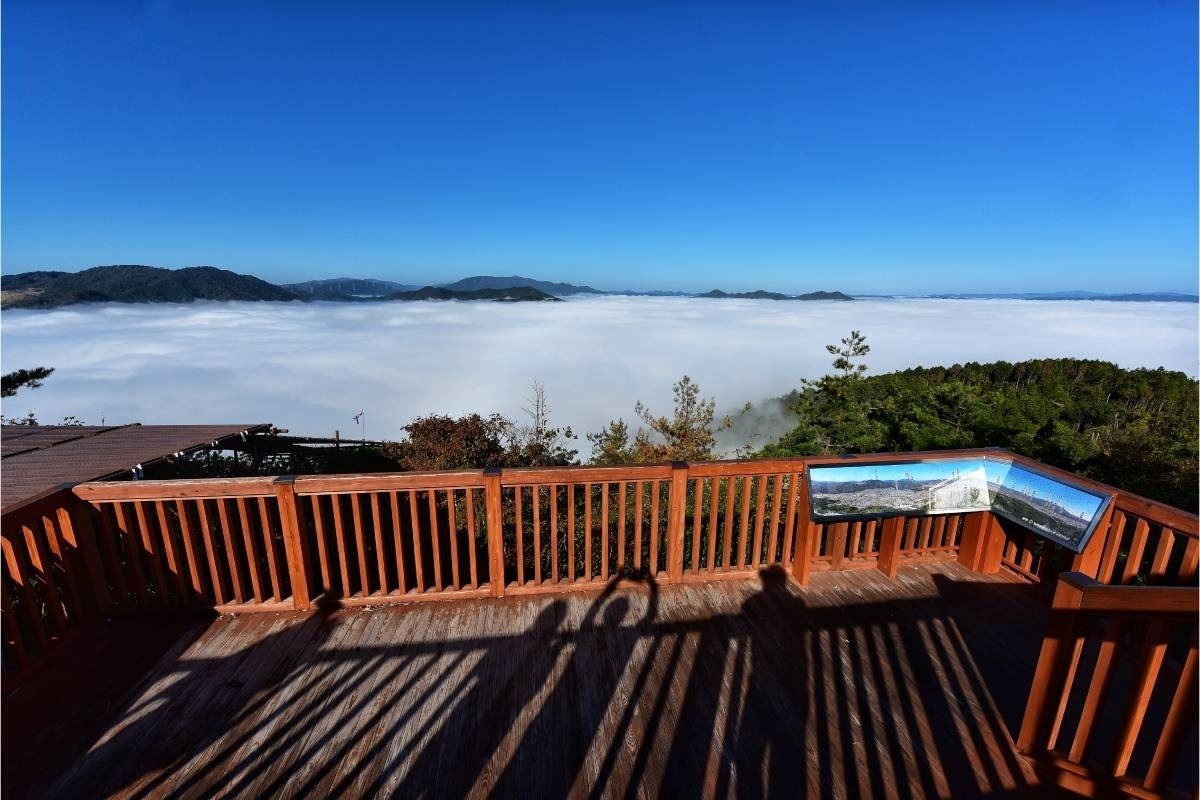 眼下に広がる雲海