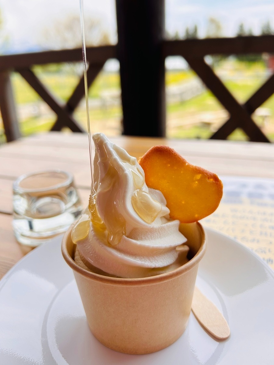 富良野産はちみつのヤギソフトクリーム700円