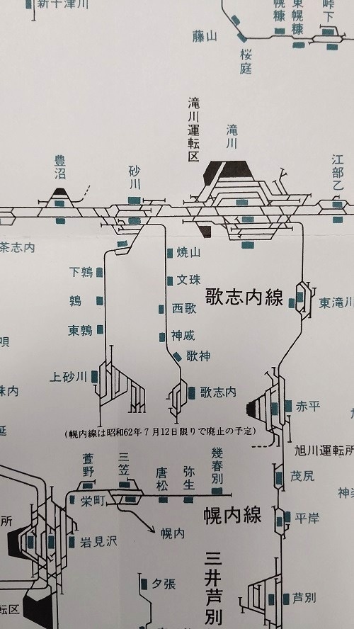 上級：幌内線・歌志内線・上砂川駅