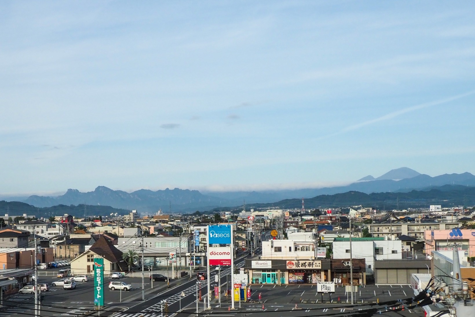 北陸新幹線　車窓　浅間山