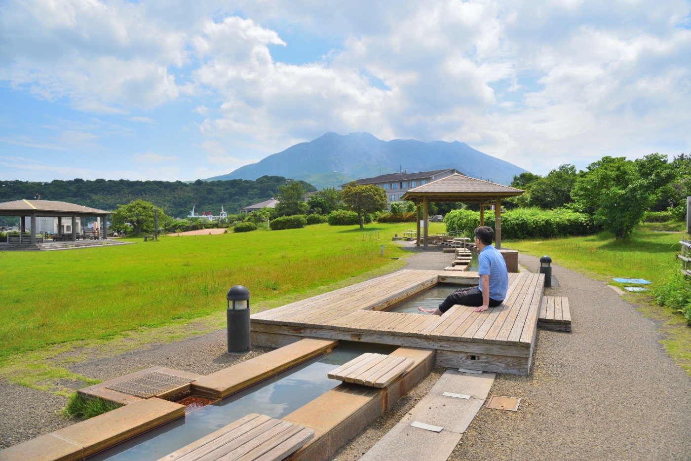 桜島溶岩なぎさ公園の足湯