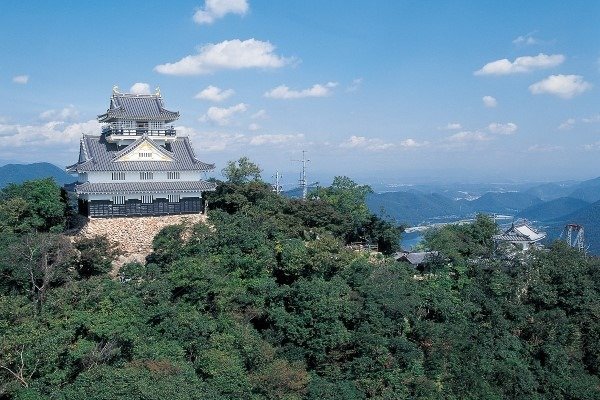 金華山にそびえる岐阜城