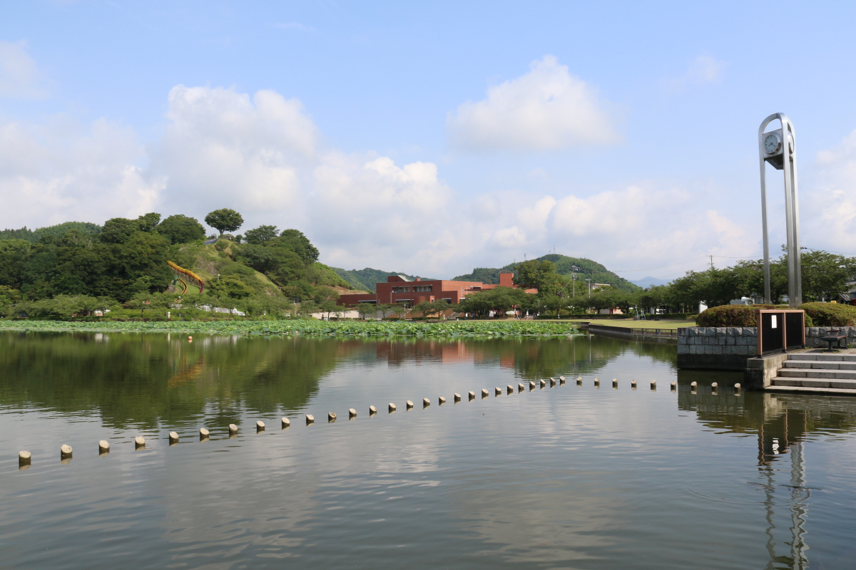 水と緑に心が安らぐ広々とした公園