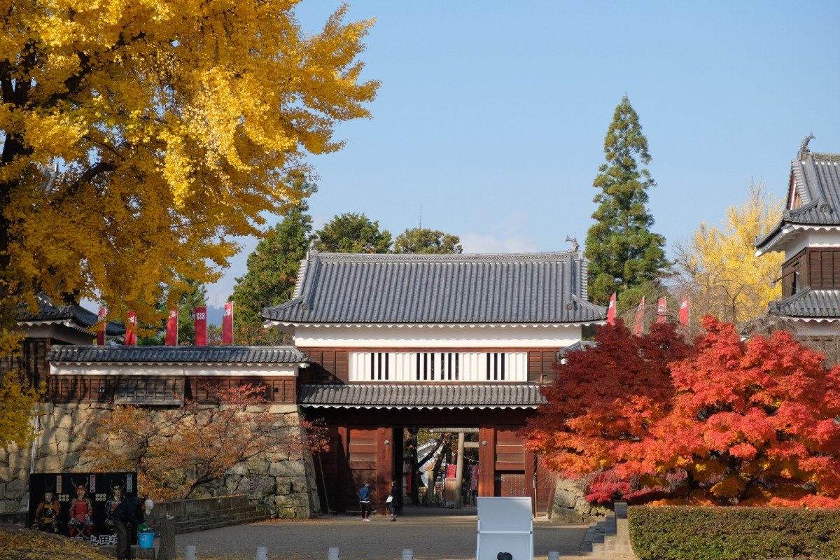 東虎口櫓門。石垣には大きな「真田石」があるので探してみましょう