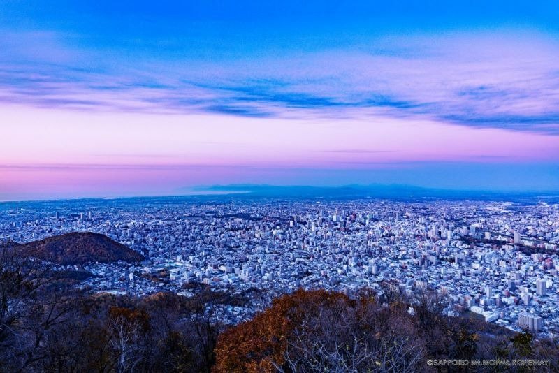 冬場の16時ごろから眺める夕景も美しい