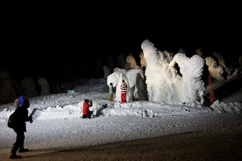 「夜の樹氷観賞会」（写真／森吉山阿仁スキー場）