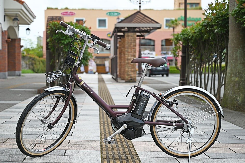 長距離走行にも適したコンパクト電動アシスト付き自転車（写真のタイプは1日2000円）