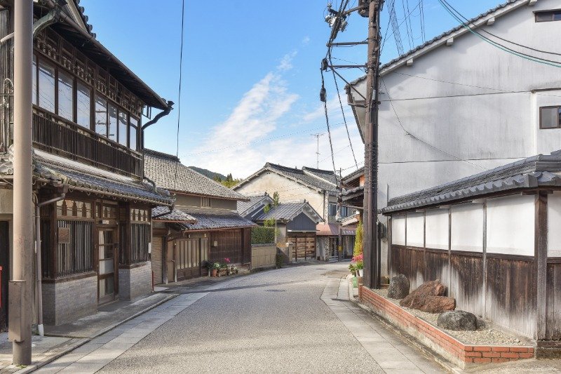 大宇陀バス停のすぐ近くに広がる松山地区の歴史的な景観