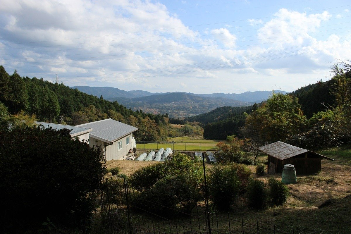 開けた場所に。遠くの山々が美しい 