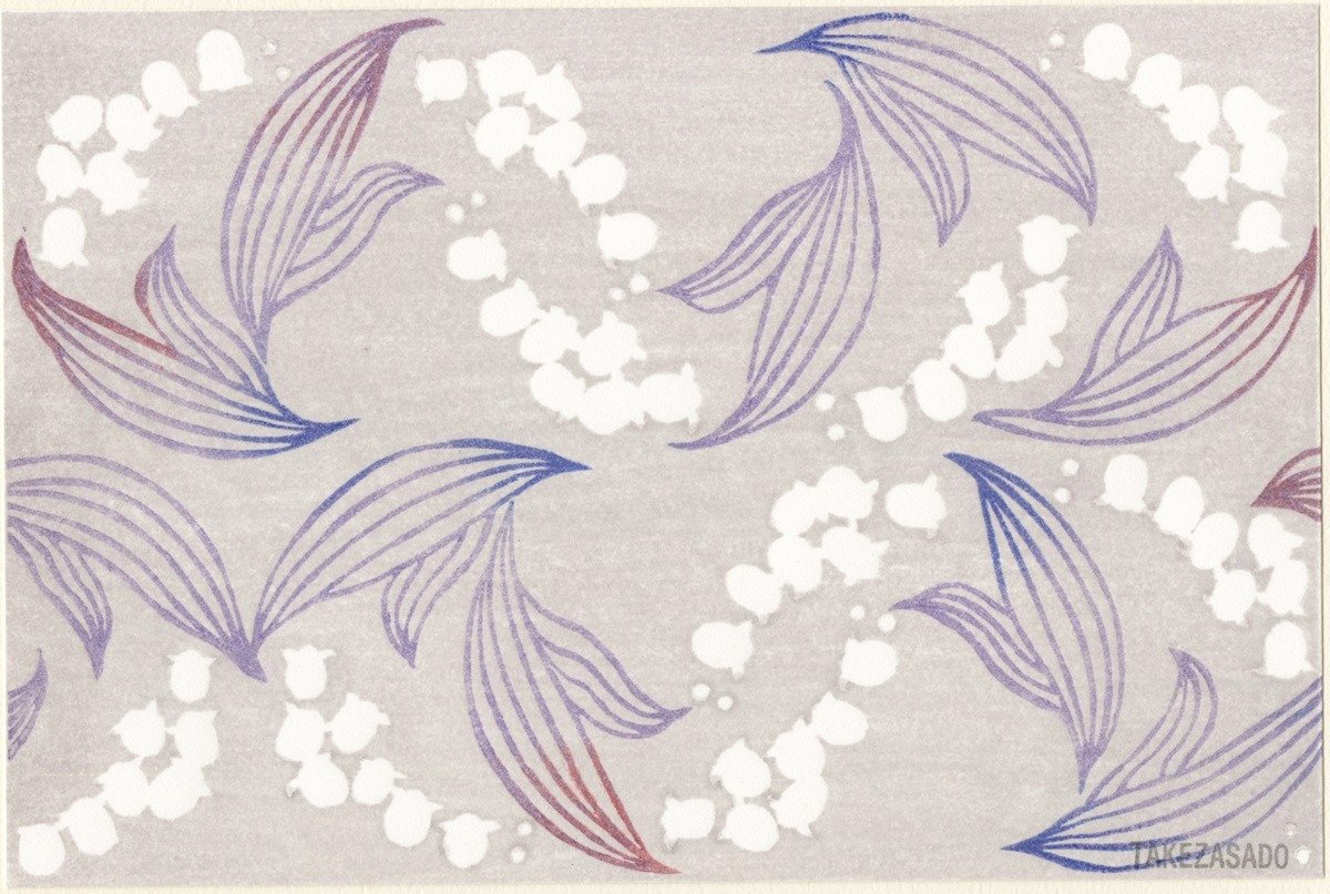原田裕子さんオリジナル木版画作品「季節の木版画 Muguet」