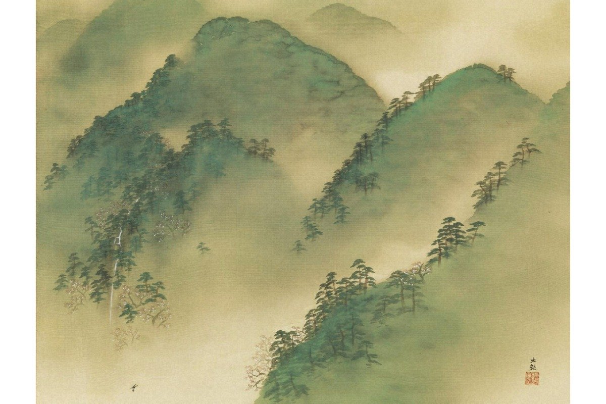 横山大観『雨後嵐峡』（部分）20世紀後半