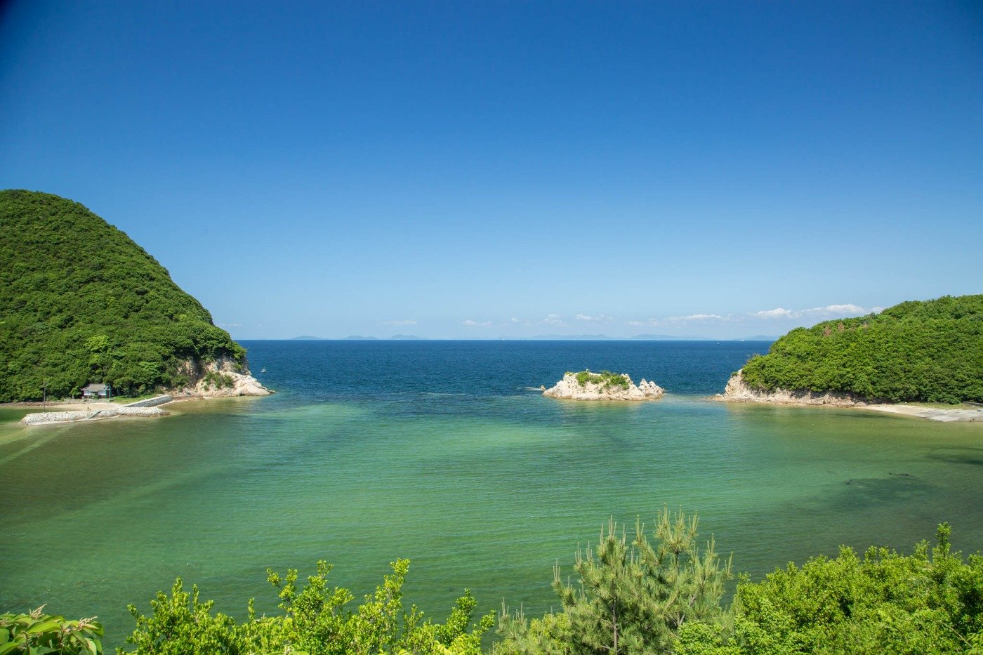 鴨の越・丸山島の景色