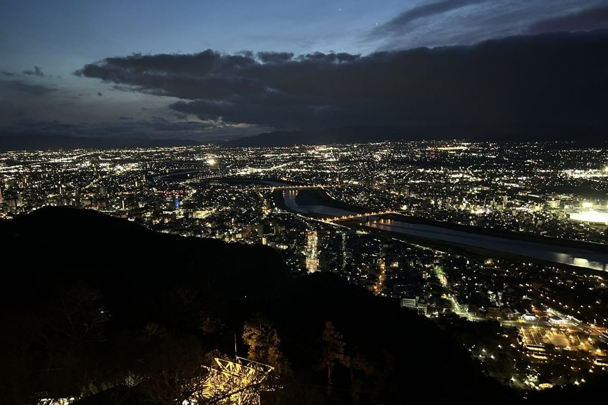 山頂駅の展望台からの眺め