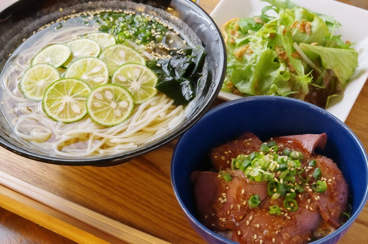 「半田そうめんとミニ丼セット」1490円