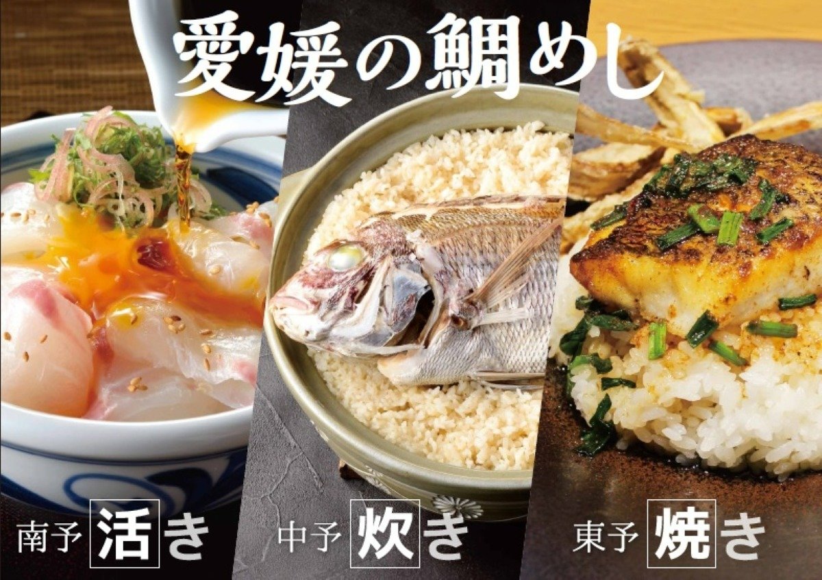 愛媛の鯛めしは地方によってそれぞれ特徴があります