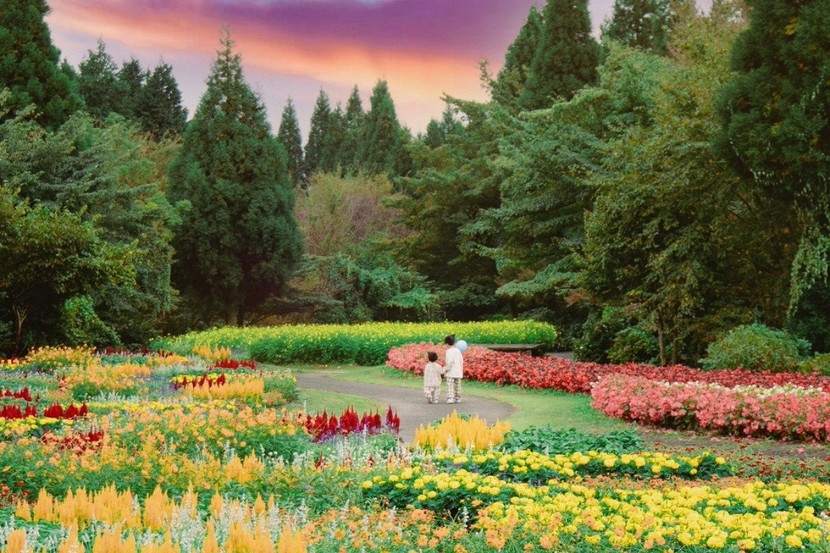 花々に囲まれたフォトジェニックな写真を撮影できます