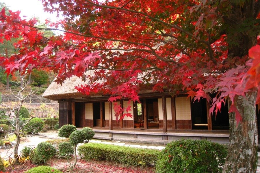 「旧大戸家住宅」を彩る紅葉