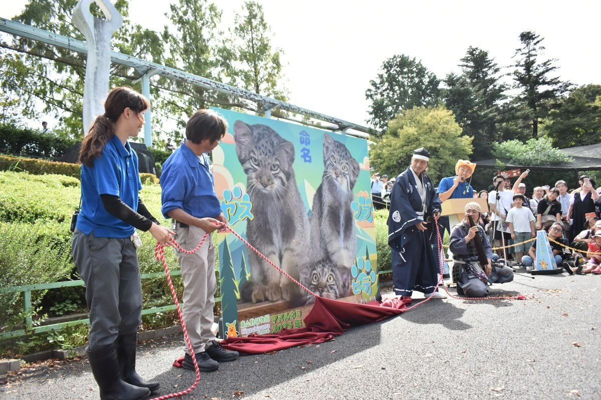 名古屋おもてなし武将隊の徳川家康と太助をゲストに迎えて行なわれた命名式