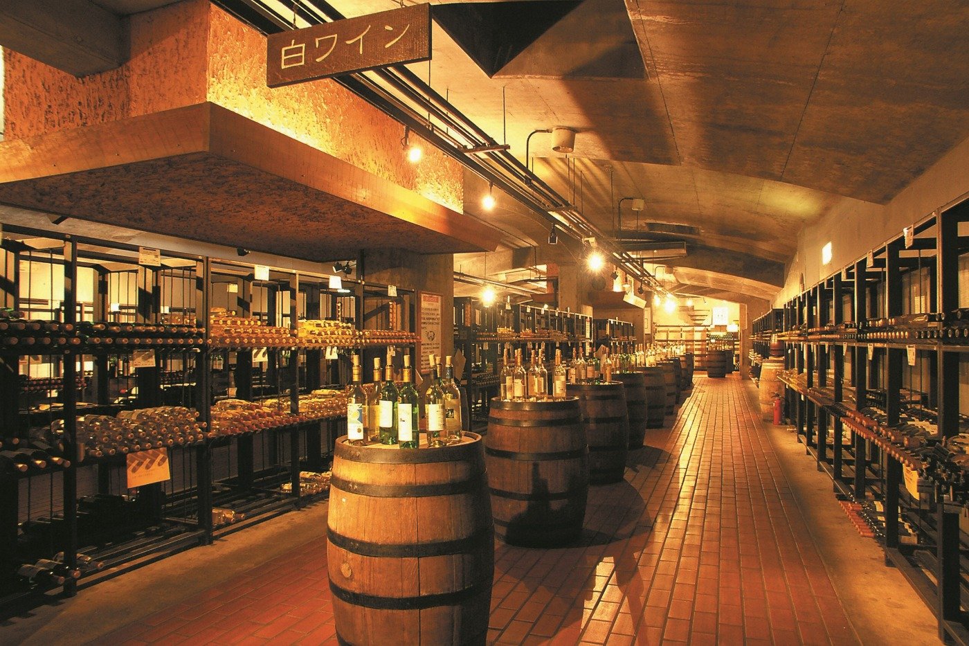 甲州市推奨の100銘柄以上、約2万本が揃う「地下ワインカーヴ」