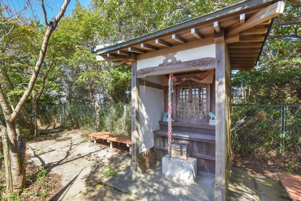 木陰にある祠の画像