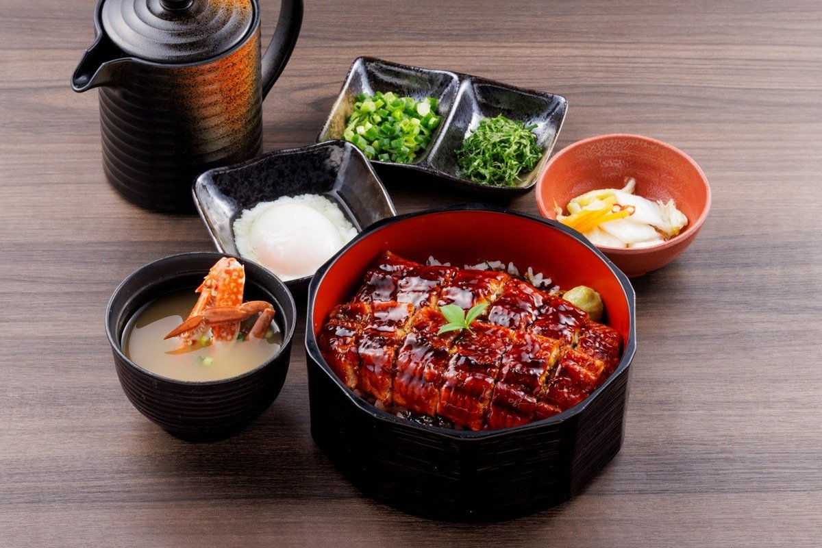 「うなばけ飯」2300円はだし汁、温泉卵などで味変が楽しめます