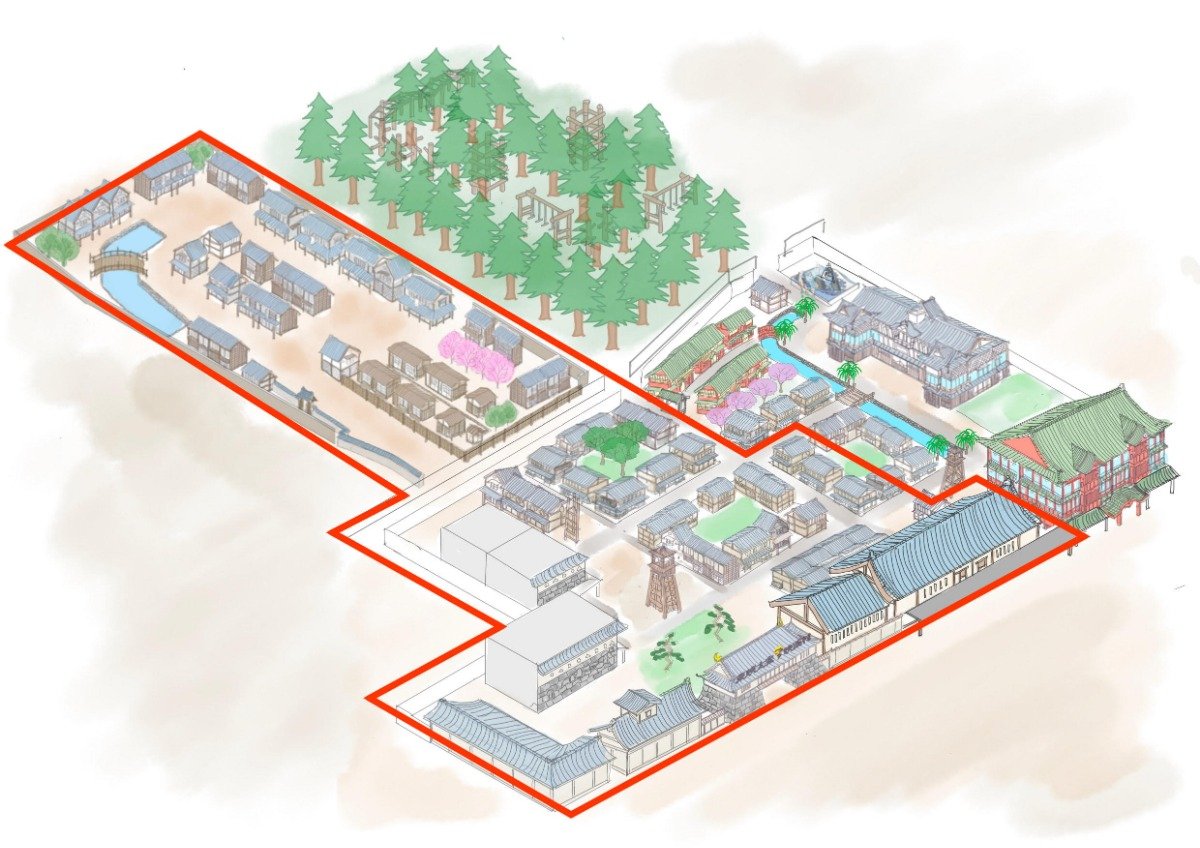 赤枠が今回1期リニューアルオープンエリア