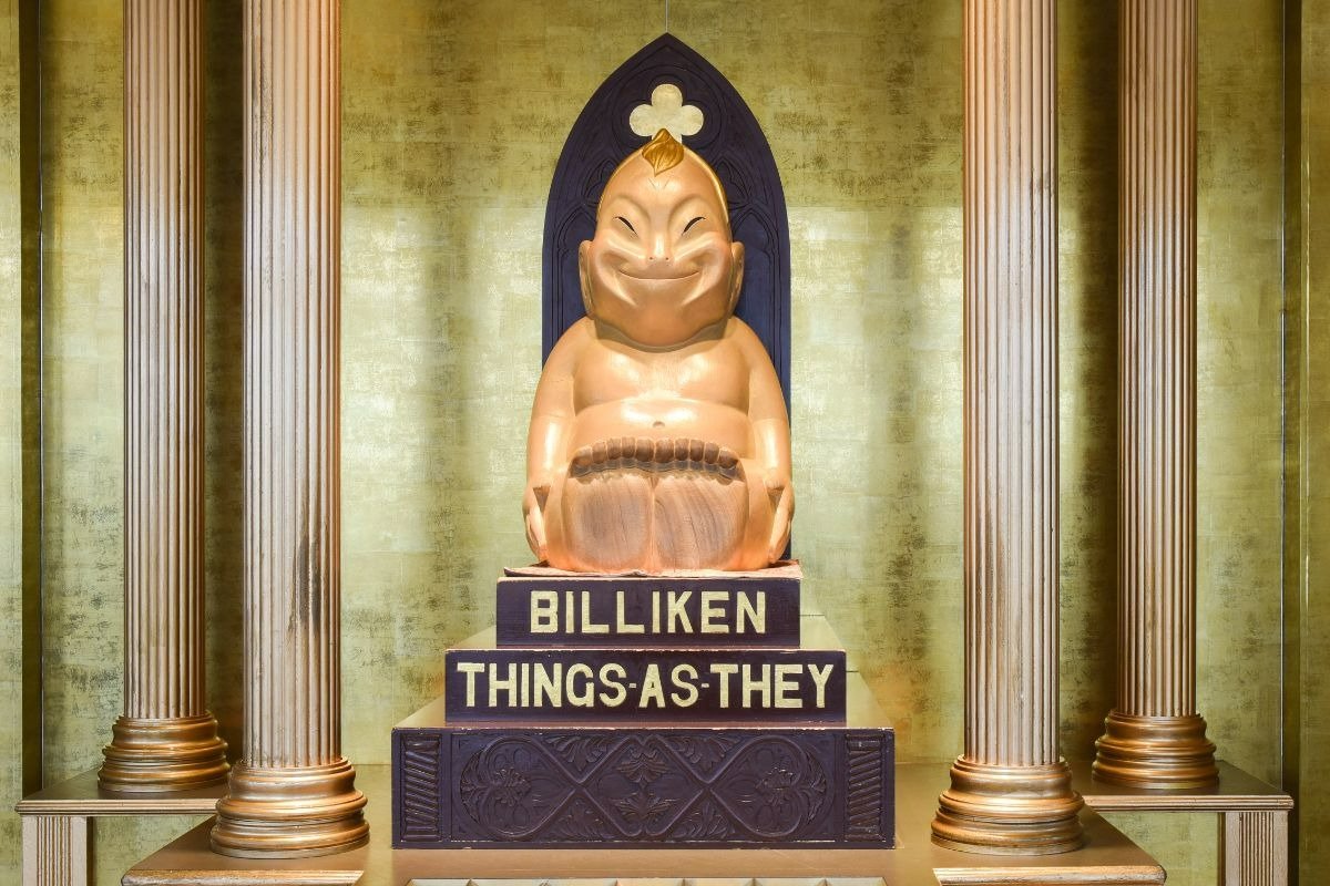 幸福の神のビリケンさん。現在は三代目