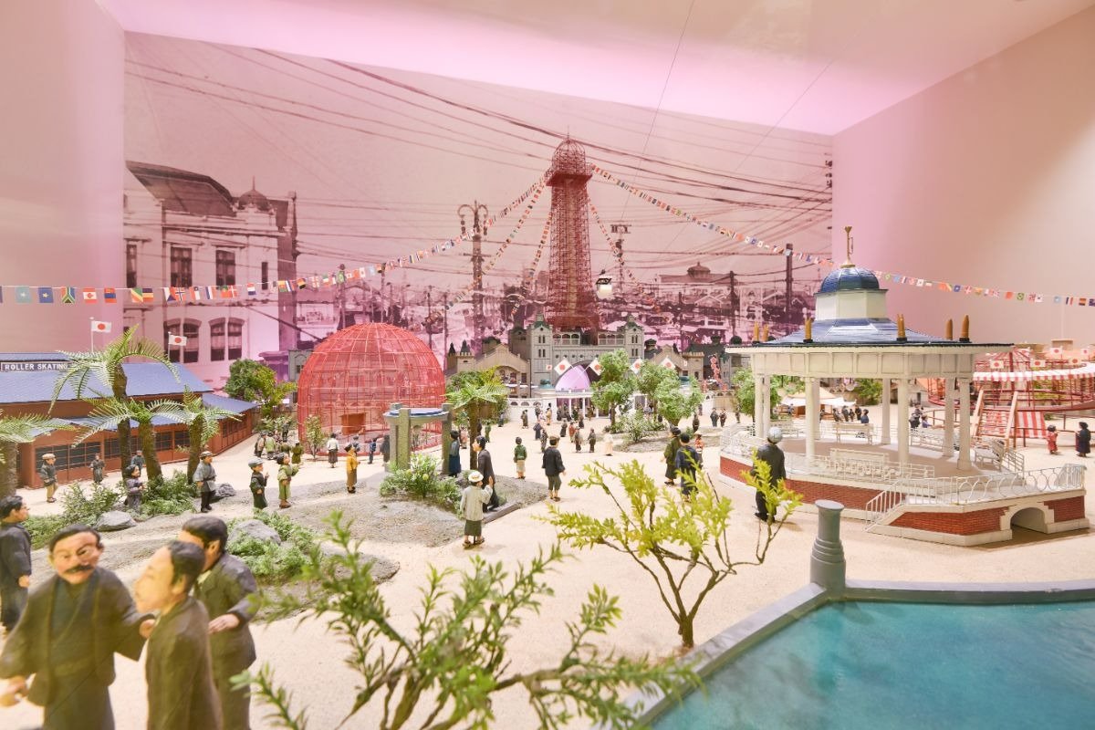 初代通天閣とルナパークのジオラマ展示