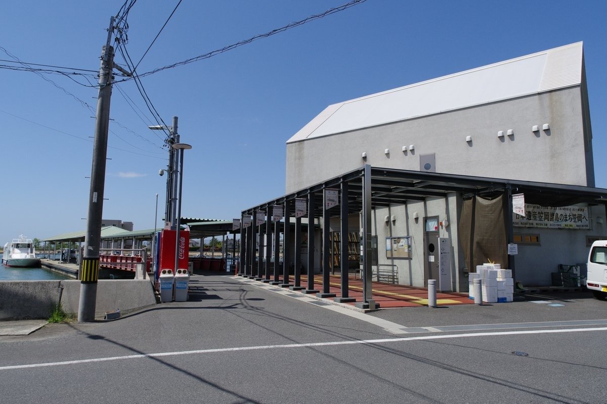 笠岡市街の住吉港