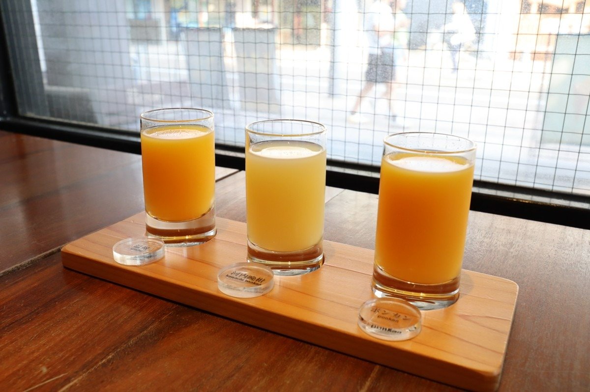 「みかんジュース飲み比べ3種セット　スタンダード」650円