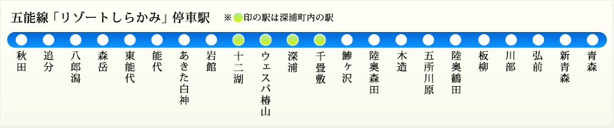 五能線「リゾートしらかみ」停車駅 一覧