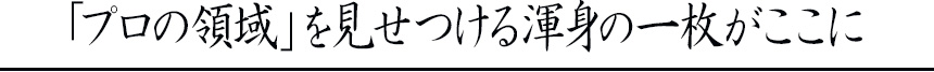 「プロの領域」を見せつける渾身の一枚がここに