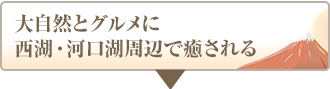 大自然とグルメに西湖・河口湖周辺で癒される