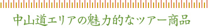 中山道エリアの魅力的なツアー商品