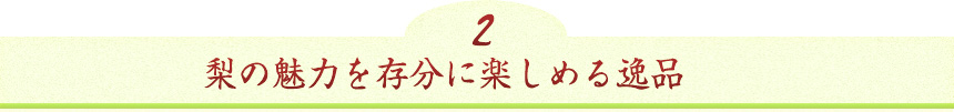 梨の魅力を存分に楽しめる逸品