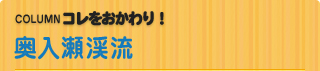 COLUMN　コレをおかわり！ 奥入瀬渓流 